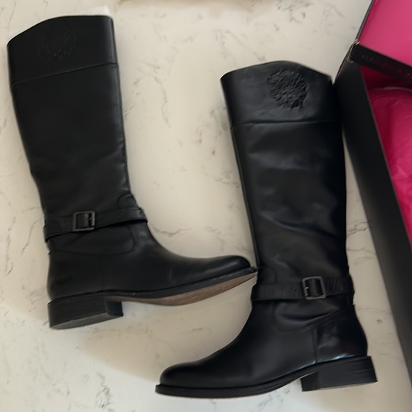 LIKE NEW Vince Camuto Flavian Black Tall, Riding Boots, Size 7.5 - Picture 6 of 8